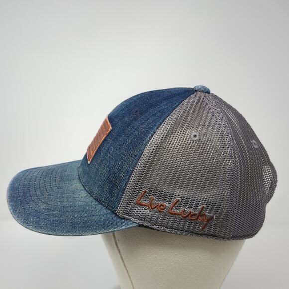 Black Clover Snapback Trucker Cap Blue One Size Adjustable Mesh Back 110 - Picture 3 of 10